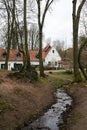 Uccle, Brussels Capital Region, Belgium - Elderly home for war victims with a green creek in the Keyenbempt nature reserve