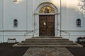 Uccle, Brussels Capital Region - Belgium - Entrance and stairs of the Orthodox Saint Job church