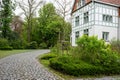 Uccle, Brussels Capital Region, Belgium - Facade and garden of the Fond Roy Vronerode hospital and psychiatric facility