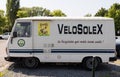 Uccle, Brussels Capital Region - Belgium - Old white French Van of the Velosolex company