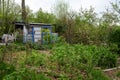 Uccle, Brussels Capital Region, Belgium - Small sheds and cabins of allotment gardens at the Avijl Plateau