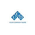 UCD letter logo design on BLACK background. UCD creative initials letter logo concept. UCD letter design Royalty Free Stock Photo