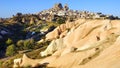 Uchisar castle in Cappadocia, Turkey Royalty Free Stock Photo