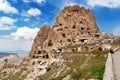 Uchisar castle in rock formation Royalty Free Stock Photo