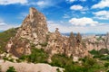 Uchisar castle in rock formation Royalty Free Stock Photo