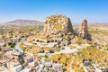 Uchisar castle in rock formation. Cappadocia. Nevsehir Province. Turkey Royalty Free Stock Photo