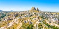 Uchisar castle in rock formation. Cappadocia. Nevsehir Province. Turkey Royalty Free Stock Photo