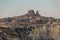 Uchisar Castle and town, Cappadocia, Central Anatolia, Royalty Free Stock Photo