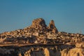 Uchisar Castle and town, Cappadocia, Central Anatolia, Royalty Free Stock Photo