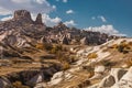 Uchisar Castle and town, Cappadocia, Central Anatolia, Royalty Free Stock Photo