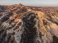 Uchisar Castle and town, Cappadocia, Central Anatolia, Royalty Free Stock Photo