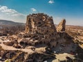 Uchisar Castle and town, Cappadocia, Central Anatolia, Royalty Free Stock Photo