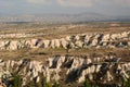 Cappadocia landscape. View from Uchisar castle. Cappadocia. Turkey Royalty Free Stock Photo