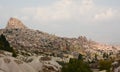 View of Uchisar. Nevsehir province. Cappadocia. Turkey Royalty Free Stock Photo
