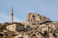 View of Uchisar and his castle mountain. Nevsehir province. Cappadocia. Turkey Royalty Free Stock Photo