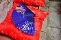 Uchiwa fixed hand fan ogi sensu Shan Asia