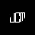 UCM letter logo design on black background. UCM creative initials letter logo concept. UCM letter design.UCM letter logo design on