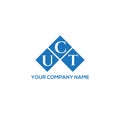 UCT letter logo design on BLACK background. UCT creative initials letter logo concept. UCT letter design Royalty Free Stock Photo