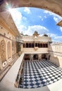 Udaipur City Palace with chess floor Royalty Free Stock Photo