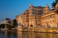 Udaipur cityscape at sunset. Royalty Free Stock Photo