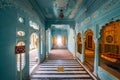 The magnificently designed and decorated interiors of Udaipur City Palace,