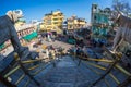 Udaipur, India - January 29, 2017: Crowd and traffic in the enchanting Udaipur, famous travel destination in Rajasthan, India. Fis