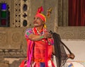 Indian dancer performs Rajasthani dance in Udaipur, India