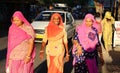 Rajasthani women wearing colourful Indian sarees