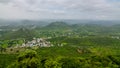 View from Sajjangarh Palace or Monsoon Palace is a hilltop palatial residence in the city of Udaipur, Rajasthan