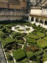 Formal garden at Amer Fort Asia - India - Rajasthan - Jaipur