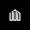 UDD letter logo design on BLACK background. UDD creative initials letter logo concept. UDD letter design Royalty Free Stock Photo