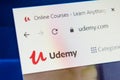 Udemy.com Web Site. Selective focus.