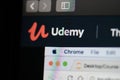 Udemy platform in internet browser