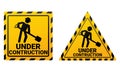 Under construction signboard. Illustration vector