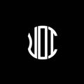 UDI letter logo abstract creative design.