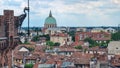 Udine - Aerial panoramic view of historic city of Udine, Friuli Venezia Giulia, Italy, Europe Royalty Free Stock Photo