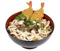Udon Noodles with Shrimp Chicken and Beef
