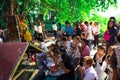 Udon Thani, Thailand - May 21, 2016: People are praying for the success of life as a Thai tradition.