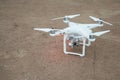 Udonthani, Thailand - December 4: white drone with mounted digit