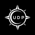 UDP abstract technology logo design on Black background. UDP creative initials letter logo concept Royalty Free Stock Photo