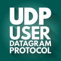 UDP - User Datagram Protocol acronym, technology concept background Royalty Free Stock Photo