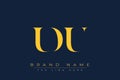 UDU abstract letter logo design Royalty Free Stock Photo
