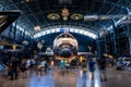 Udvar-Hazy Center crowded by blurry people in Virginia, United States