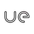 ue initial letter vector logo icon