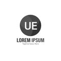 UE Letter Logo Design. Creative Modern UE Letters Icon Illustration