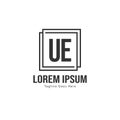 UE Letter Logo Design. Creative Modern UE Letters Icon Illustration