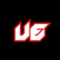 UE logo design, initial UE letter design with sci-fi style. UE logo for game, esport, Technology, Digital, Community or Business.