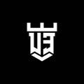 UE Logo Letter Castle Shape Style