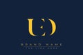 UED abstract letter logo design Royalty Free Stock Photo