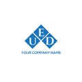 UED letter logo design on BLACK background. UED creative initials letter logo concept. UED letter design Royalty Free Stock Photo
